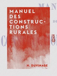 Manuel des constructions rurales