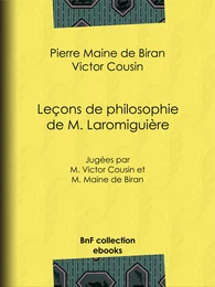 Leçons de philosophie de M. Laromiguière