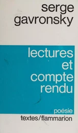 Lectures et compte rendu