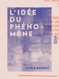 L'Idée du phénomène