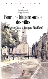 Pour une histoire sociale des villes