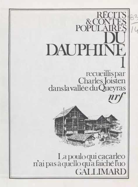 Récits et contes populaires du Dauphiné (1) - Hélène Charles, Jean Olivier Héron, Charles Joisten - Gallimard (réédition numérique FeniXX)