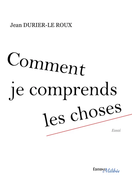 Comment je comprends les choses - Jean Durier-le Roux - Les Éditions Mélibée