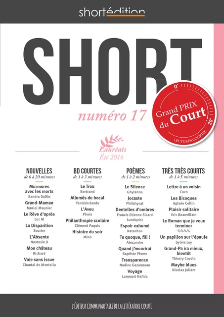 SHORT 17 -  Collectif - shortEdition