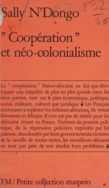 Coopération et néo-colonialisme - Sally N'Dongo - La Découverte (réédition numérique FeniXX)