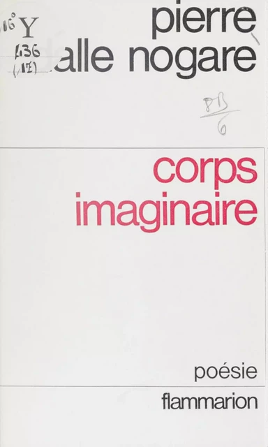 Corps imaginaire - Pierre Dalle Nogare - Flammarion (réédition numérique FeniXX)