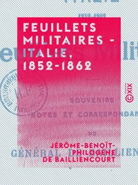 Feuillets militaires - Italie, 1852-1862