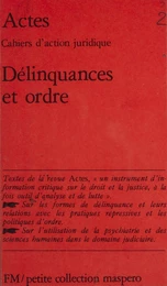 Délinquances et Ordre