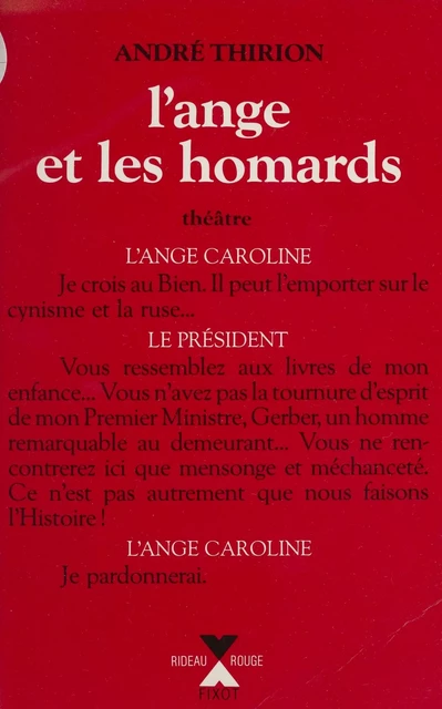 L'Ange et les homards - André Thirion - Robert Laffont (réédition numérique FeniXX)