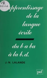 L'Apprentissage de la langue écrite