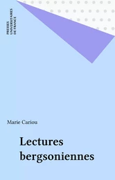 Lectures bergsoniennes