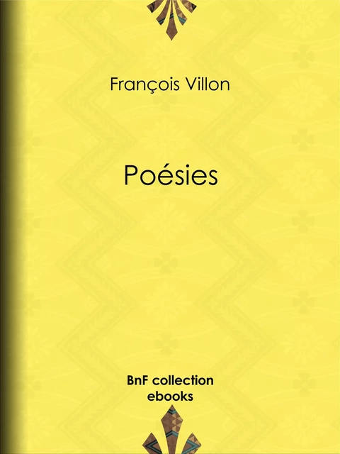 Poésies - François Villon - BnF collection ebooks