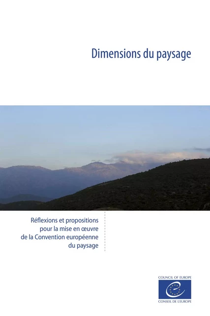 Dimensions du paysage -  Collective - Conseil de l'Europe