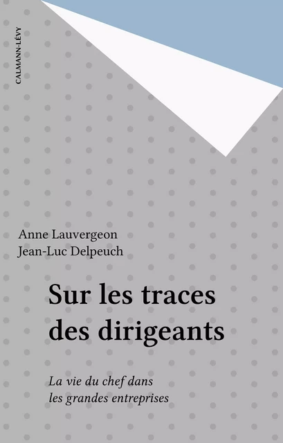 Sur les traces des dirigeants - Anne Lauvergeon, Jean-Luc Delpeuch - Calmann-Lévy (réédition numérique FeniXX)