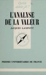 L'Analyse de la valeur