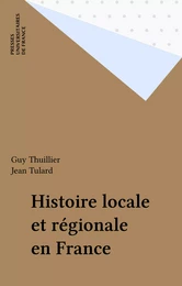 Histoire locale et régionale en France