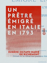 Un prêtre émigré en Italie en 1793