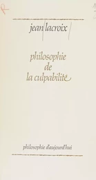 Philosophie de la culpabilité