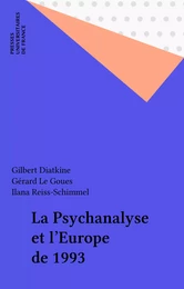 La Psychanalyse et l'Europe de 1993