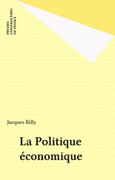 La Politique économique