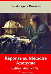 Réponse au mémoire anonyme – suivi d'annexes