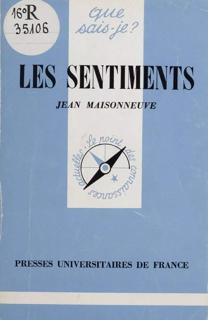 Les Sentiments - Jean Maisonneuve - Presses universitaires de France (réédition numérique FeniXX)