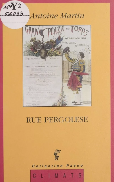 Rue Pergolèse - Antoine Martin - Climats (réédition numérique FeniXX)