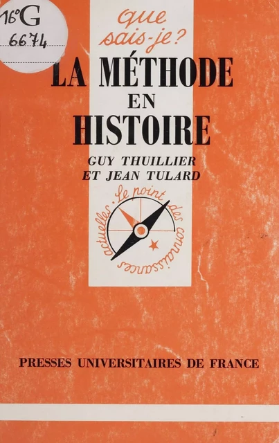 Le métier d'historien - Jean Tulard, Guy Thuillier - Presses universitaires de France (réédition numérique FeniXX)