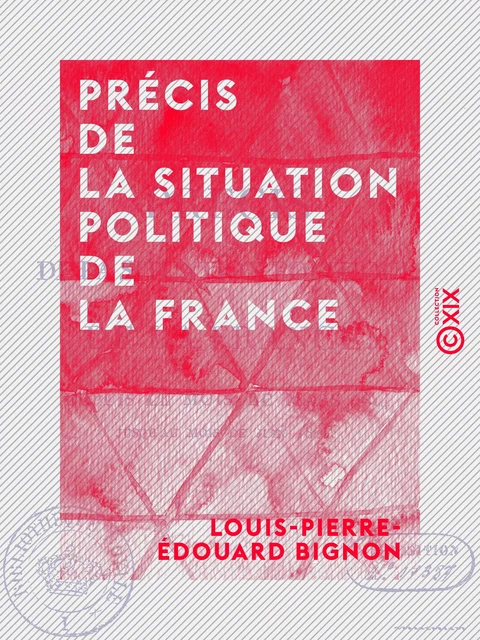 Précis de la situation politique de la France - Depuis le mois de mars 1814 jusqu'au mois de juin 1815 - Louis-Pierre-Édouard Bignon - Collection XIX