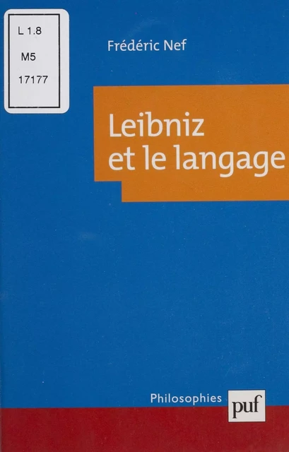 Leibniz et le langage - Frédéric Nef - Presses universitaires de France (réédition numérique FeniXX)