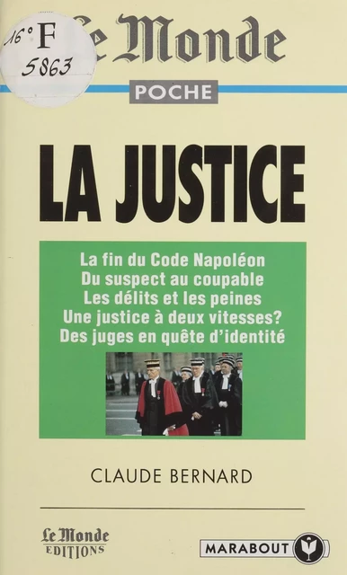 La justice - Claude Bernard - Marabout (réédition numérique FeniXX)