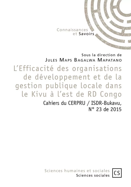 L'Efficacité des organisations de développement et de la gestion publique locale dans le Kivu à l'est de RD Congo - Jules Maps Bagalwa Mapatano - Connaissances & Savoirs