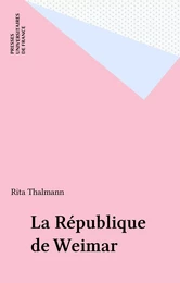 La République de Weimar