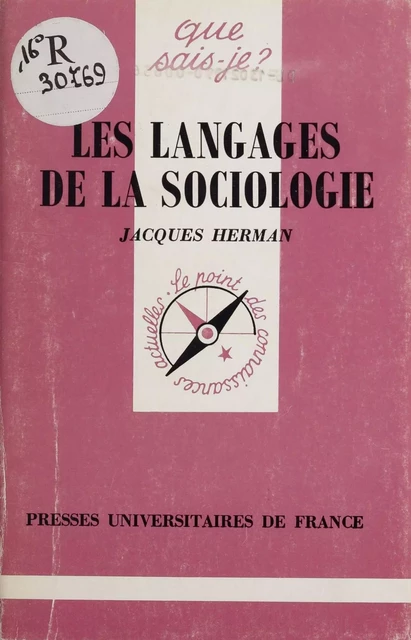 Les Langages de la sociologie - Jacques Herman - Presses universitaires de France (réédition numérique FeniXX)