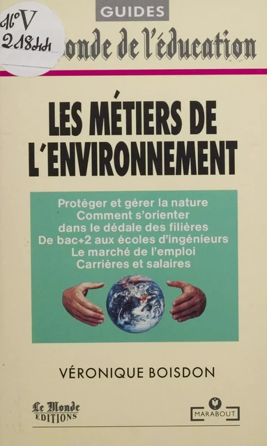 Les métiers de l'environnement - Véronique Boisdon - Marabout (réédition numérique FeniXX)