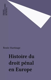 Histoire du droit pénal en Europe