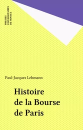 Histoire de la Bourse de Paris