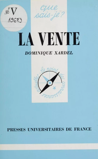 La Vente - Dominique Xardel - Presses universitaires de France (réédition numérique FeniXX)