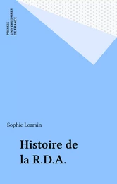 Histoire de la R.D.A.