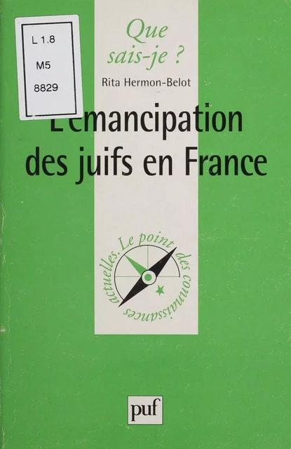 L'Émancipation des juifs en France - Rita Hermon-Belot - Presses universitaires de France (réédition numérique FeniXX)