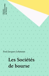 Les Sociétés de bourse