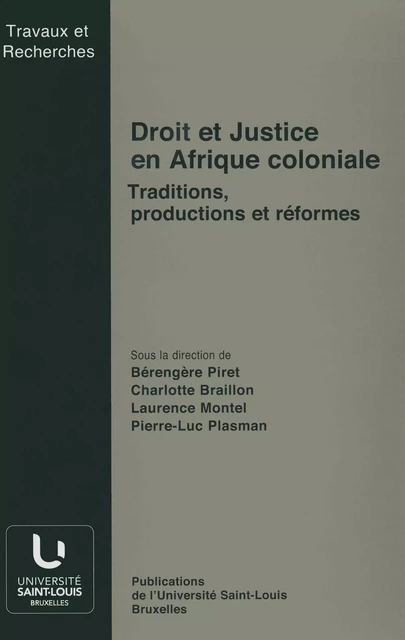 Droit et Justice en Afrique coloniale -  - Presses universitaires Saint-Louis Bruxelles