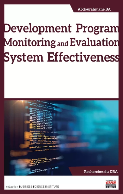 Development Program Monitoring and Evaluation System Effectiveness - Abdourahmane Ba - Éditions EMS