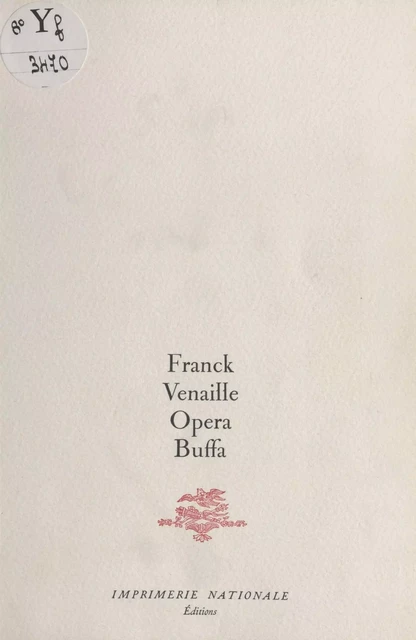 Opéra buffa - Franck Venaille - FeniXX réédition numérique