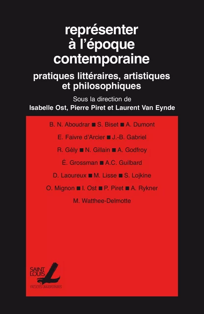 Représenter à l’époque contemporaine -  - Presses universitaires Saint-Louis Bruxelles