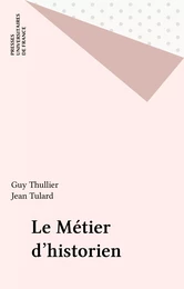 Le Métier d'historien