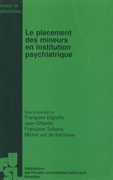 Le placement des mineurs en institution psychiatrique