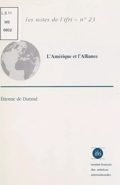 L'Amérique et l'Alliance - Étienne de Durand - FeniXX réédition numérique