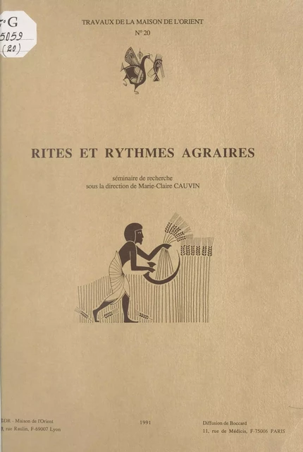 Rites et rythmes agraires - Marie-Claire Cauvin - FeniXX réédition numérique