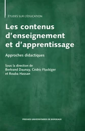 Les contenus d'enseignement et d'apprentissage